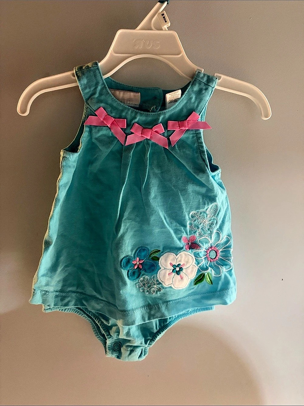 First Impressions 10Girls Blue Floral Romper